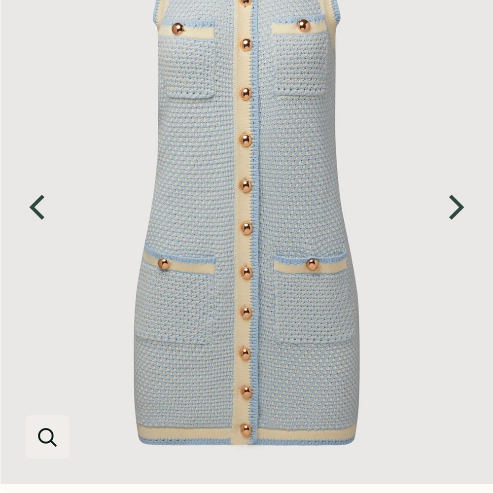 Elegant Blue Knit Dress